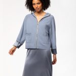 gilet capuche cachemire femme