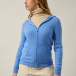 gilet capuche cachemire femme