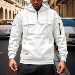 hoodie blanc homme