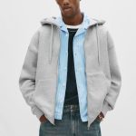 hoodie gris homme