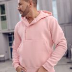 hoodie rose homme