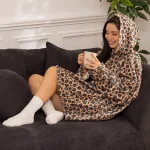 plaid à capuche femme
