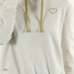 sweat à capuche blanc femme