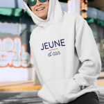 sweat a capuche blanc homme