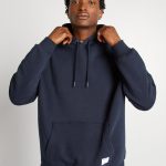 sweat a capuche bleu marine