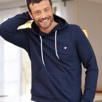 sweat a capuche bleu marine
