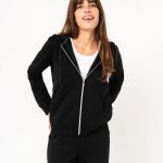 sweat a capuche noir femme