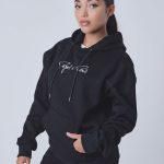 sweat à capuche noir femme