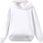 sweat blanc a capuche