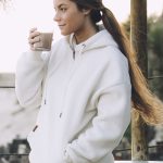 sweat capuche blanc femme