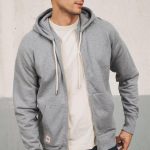 sweat capuche gris