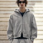 sweat capuche gris