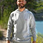 sweat capuche gris