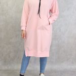 sweat capuche long femme
