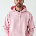 sweat capuche rose homme