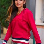 sweat capuche rouge