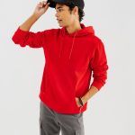 sweat capuche rouge