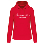 sweat capuche rouge