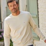 sweat homme beige