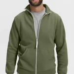 sweat homme zippé sans capuche