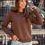 sweat marron femme