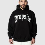 sweat noir a capuche