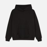 sweat noir a capuche femme