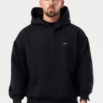 sweat noir capuche