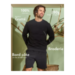 sweat noir sans capuche