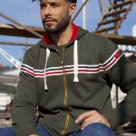 sweat zippé a capuche homme