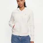 sweat zippé blanc femme