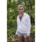 sweat zippé blanc femme