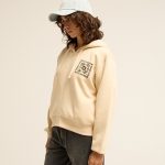 sweat zippé blanc femme
