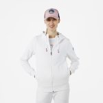 sweat zippé blanc femme