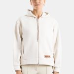 sweat zippé blanc femme