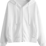 sweat zippé blanc femme