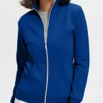 sweat zippé sans capuche femme