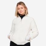 sweat zippé sans capuche femme