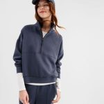 sweat zippé sans capuche femme
