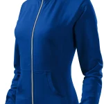 sweat zippé sans capuche femme